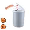 Lixeira redonda, à pilha, cinza 5L com sensor de proximidade 18x18x21,5cm GH102P Lixeira redonda, à pilha, cinza 5L com sensor de proximidade 18x18x21,5cm GH102P
