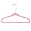 Cabide infantil Slim Velvet veludo rosa revestido 18x28cm GlobalMix - pack 10 Und. - GH307 Cabide infantil Slim Velvet veludo rosa revestido 18x28cm GlobalMix - pack 10 Und. - GH307