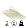 Cabide Slim Velvet veludo bege revestido 42cm GlobalMix - pack 10 Und - GH305 Cabide Slim Velvet veludo bege revestido 42cm GlobalMix - pack 10 Und - GH305