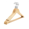 Cabide de madeira marfim natural com silicone antideslizante - 44cm - pack 5 und - GH312 Cabide de madeira marfim natural com silicone antideslizante - 44cm - pack 5 und - GH312