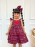 VESTIDO XADREZ VERMELHO - comprar online