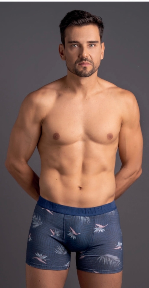 Modelo 4106.3- Cueca Boxer de Microfibra de Poliamida Estampada -