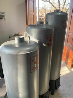 Calefon a leña con Base de Fundicion 120 litros