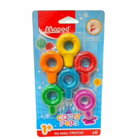 Giz de Cera Color'Peps Baby, 6 Cores