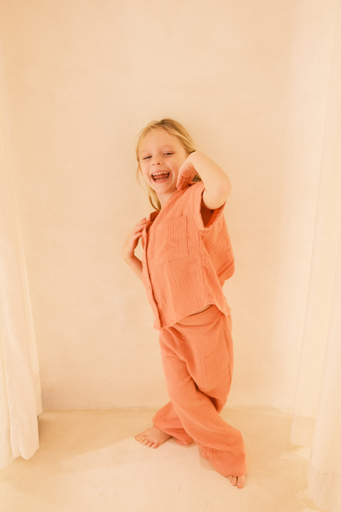 conjunto kids Algarve salmão - comprar online