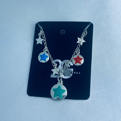 choker estrela coloridas