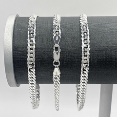 Pulseira elo duplo 5mm 21cm - comprar online