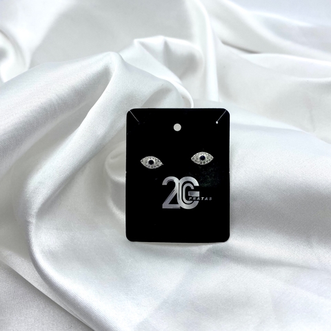 Brinco Feminino Olho Grego Cravejado