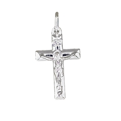 Pingente Cruz Lisa Com Cristo Inri 3,5cm