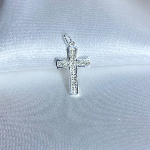 Pingente cruz cavejada 2.3 pedras