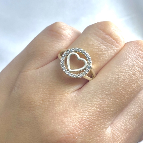 Anel circulo/coração