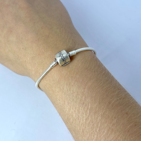 Pulseira life fecho metade cravejado 18cm