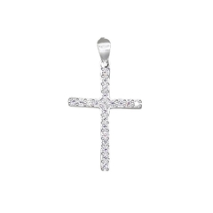 Pingente Cruz Cravejada 2,9cm