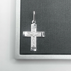 Pingente Cruz Com Cruz Detalhada Dentro E Corpo de Cristo 2,9cm - comprar online