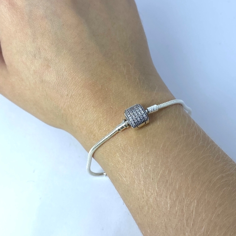 Pulseira life fecho cravejado 19cm