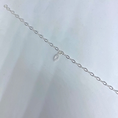 PULSEIRA PINGENTE FORMATO LOSANGO COM ZIRCÔNIA TRANSPARENTE - comprar online