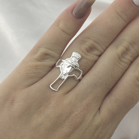 ANEL DE CRUZ COM FACE DE CRISTO