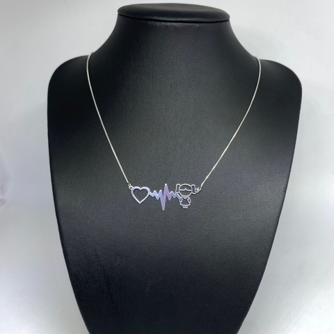 Gargantilha batimento cardíaco menina