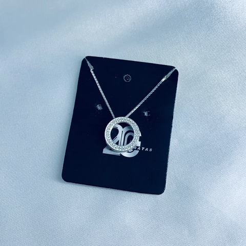 Gargantilha circulo cravejado