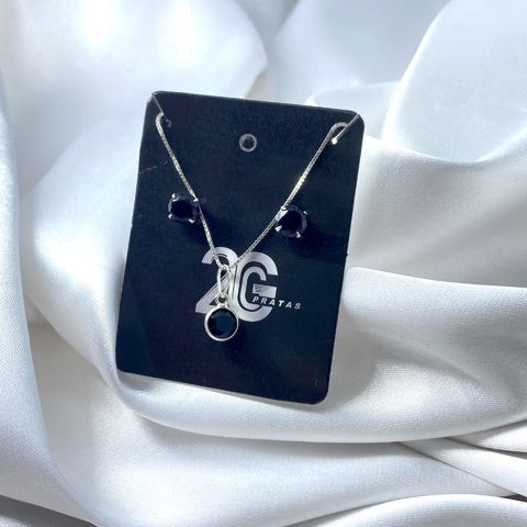 Conjunto zircônia preto