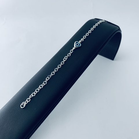 Pulseira Olho Grego Coração Azul