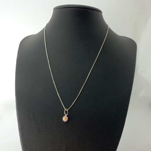 GARGANTILHA MARGARIDA RESINA ROSA CLARO