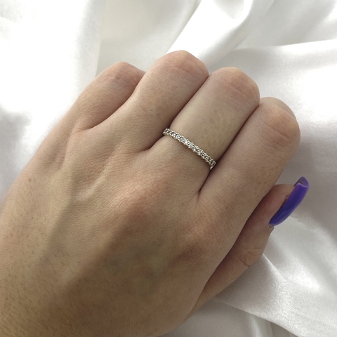 Anel Aparador De Aliança Cravejado