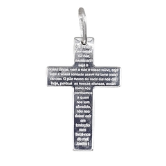 Pingente Cruz Com Oração Do Pai Nosso 5,0cm