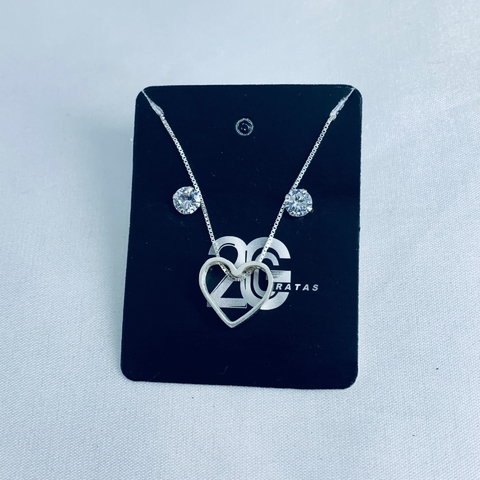 Conjunto coração vazado