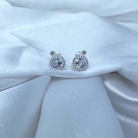 Brinco redondo com moldura