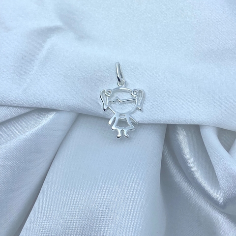 Pingente menina vazado