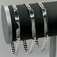 Pulseira Plaquinha 1x1 6mm 21cm - comprar online