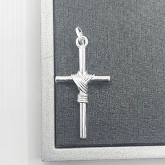 Pingente Cruz Com Corda 3,5cm - comprar online