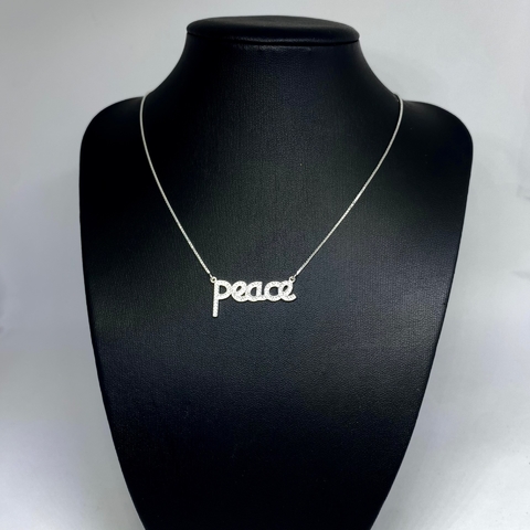 Gargantilha peace cravejado