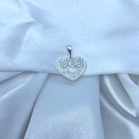 Pingente de cachorro cravejado