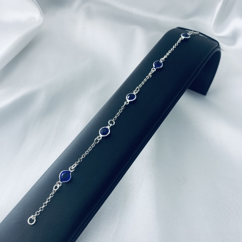 Pulseira 5 Zircônia Azul