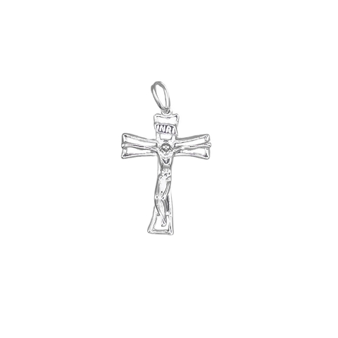 Pingente Cruz Vazada Com Corpo Cristo Inri 2,9cm