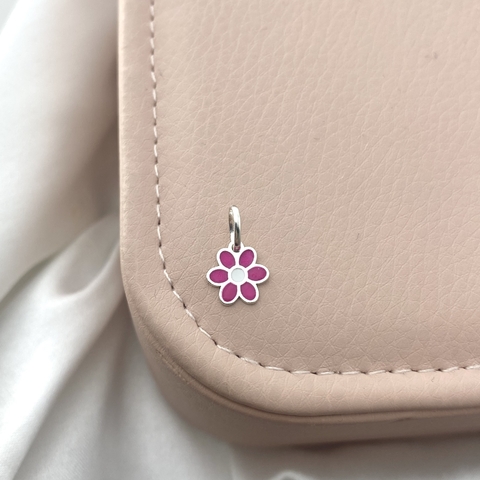 Pingente flor pequena rosa