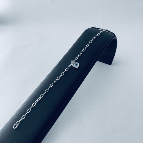 Pulseira Olho Grego Pingente Coração