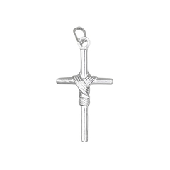 Pingente Cruz Com Corda 3,5cm