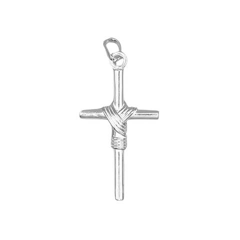 Pingente Cruz Com Corda 3,5cm