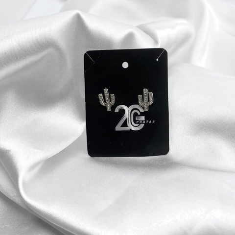 Brinco Feminino Cacto Cravejado