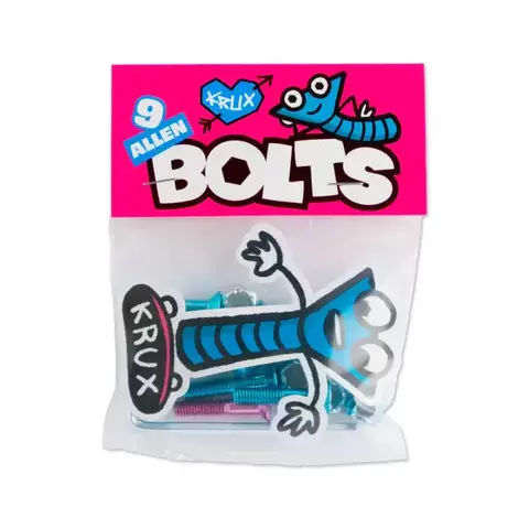 Parafuso De Base Krux Allen Hardware 1" Azul e Rosa Importado