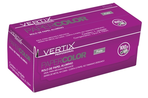 PAPEL ALUMINIO PARA MECHAS VERTIX PAPERCOLOR ROLO 100Mx12CM