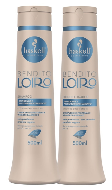 Haskell Bendito Loiro Antidanos kit Sh 500ml + Cond 500ml