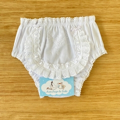 Calcinha Bunda Rica - Floral Branco
