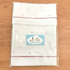 Kit Lençol Maternidade - Poá Vermelho