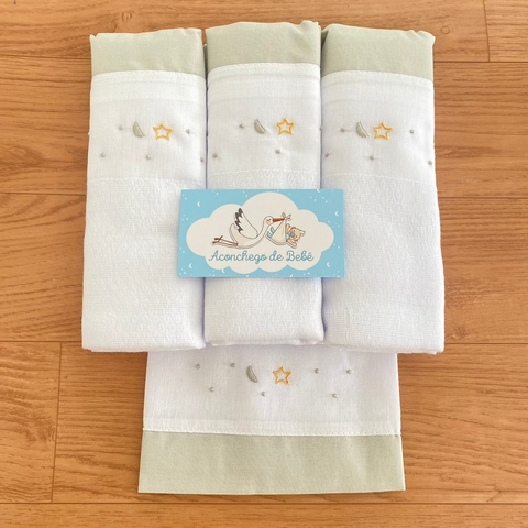 Kit 3 Fraldas + Toalha Fralda