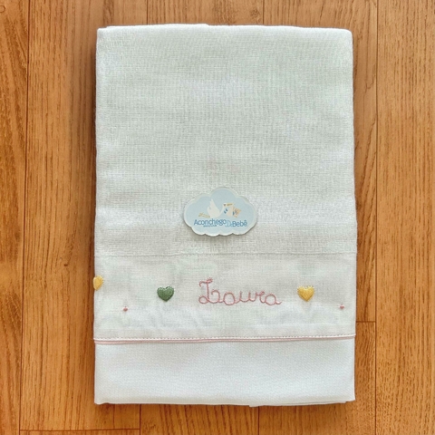 Toalha Fralda Cremer Luxo - Corações Coloridos - comprar online