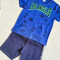 Conjunto Menino Fakini Kids Los Angeles - Azul/Marinho - Coleção Nova - comprar online